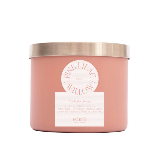 נר גדול PINK LILACH & WILLOW (600 GR)